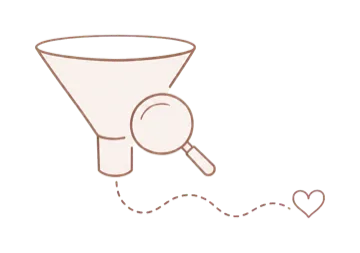 Entonnoir et loupe illustrés